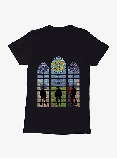 Supernatural Stained Glass Sam, Dean & Castiel Womens T-Shirt