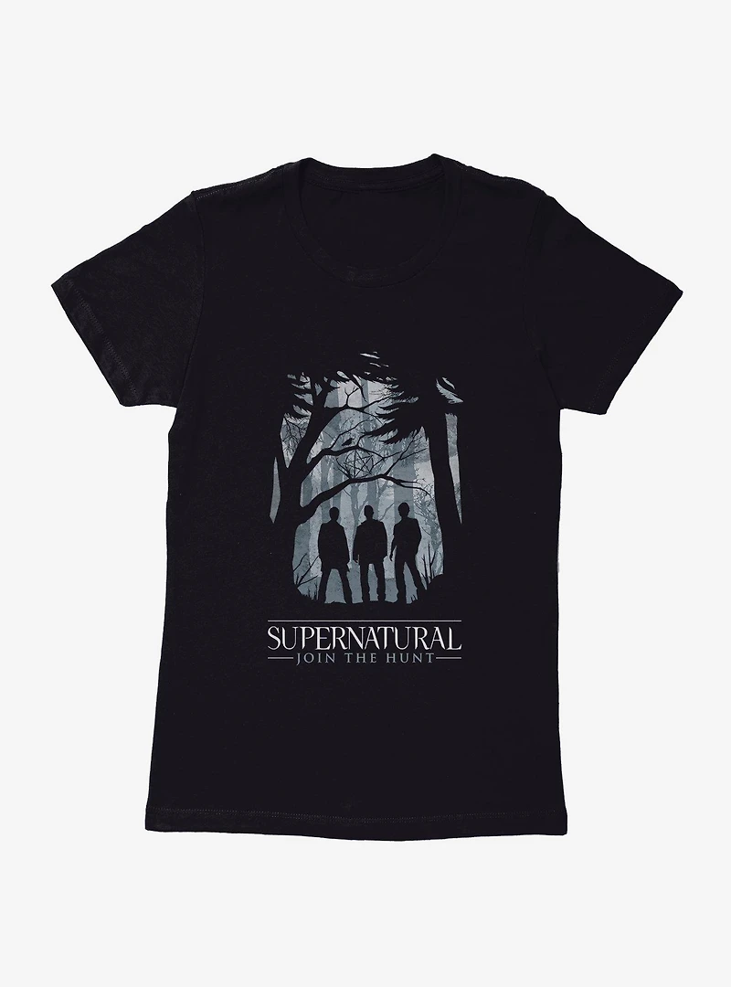 Supernatural Forest Join The Hunt Womens T-Shirt