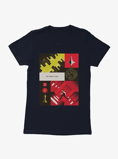 Inception WB 100 Dream Is Real Poster Womens T-Shirt