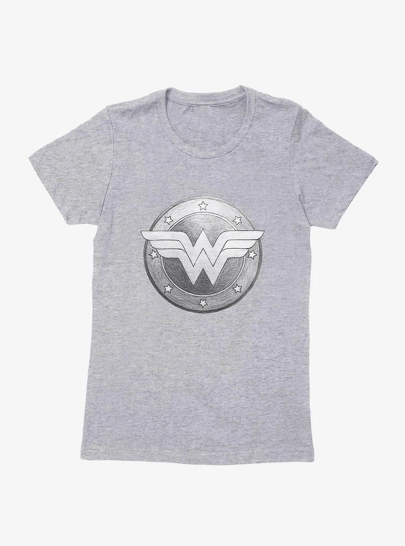DC Comics Wonder Woman Sketch Shield Womens T-Shirt