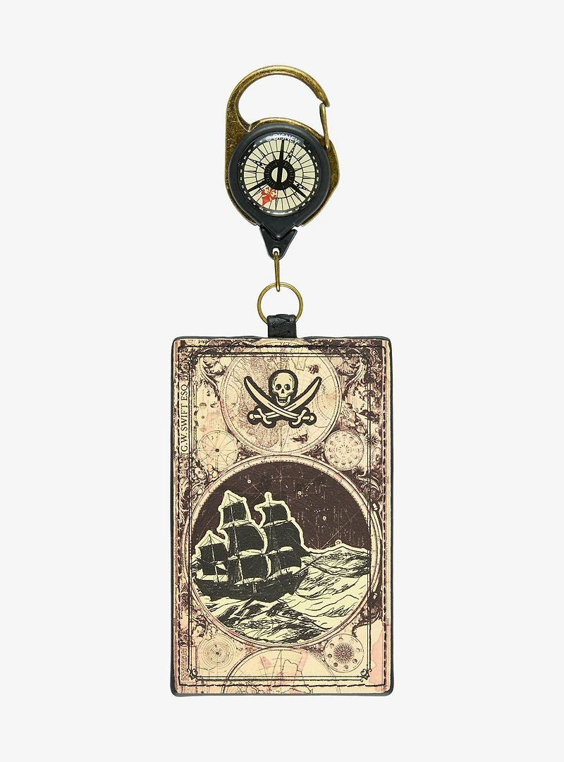 Disney Pirates of the Caribbean Map Retractable Lanyard — BoxLunch Exclusive