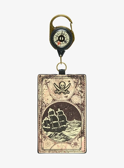 Disney Pirates of the Caribbean Map Retractable Lanyard — BoxLunch Exclusive