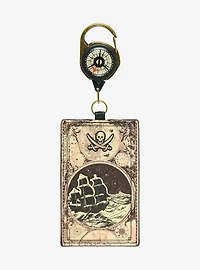 Disney Pirates of the Caribbean Map Retractable Lanyard — BoxLunch Exclusive