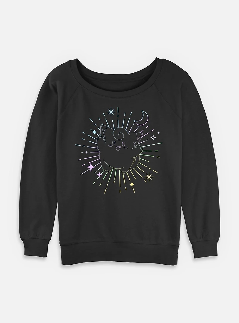 Pokemon Celestial Clefairy Womens Slouchy Sweatshirt