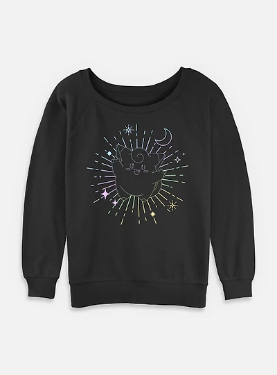 Pokemon Celestial Clefairy Womens Slouchy Sweatshirt
