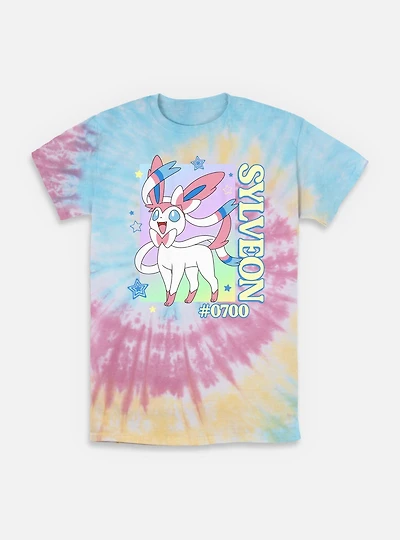 Pokemon Sylveon Stars Frame Tie-Dye T-Shirt