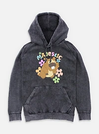 Pokemon Bidoof Majestic Flowers Mineral Wash Hoodie