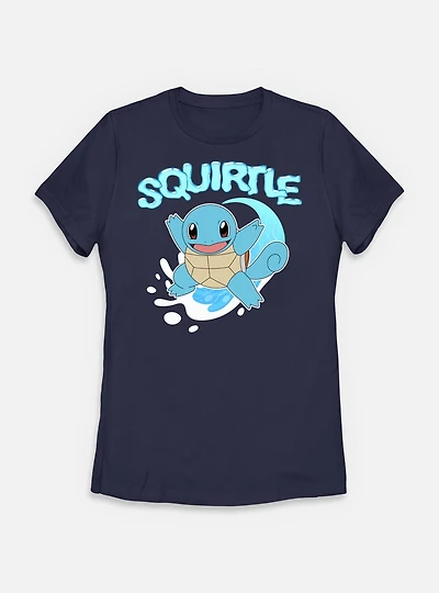 Pokemon Squirtle Water Type Womens T-Shirt