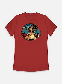 Pokemon Charizard Badge Icon Womens T-Shirt