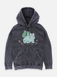 Pokemon Bulbasaur Floral Sketch Mineral Wash Hoodie