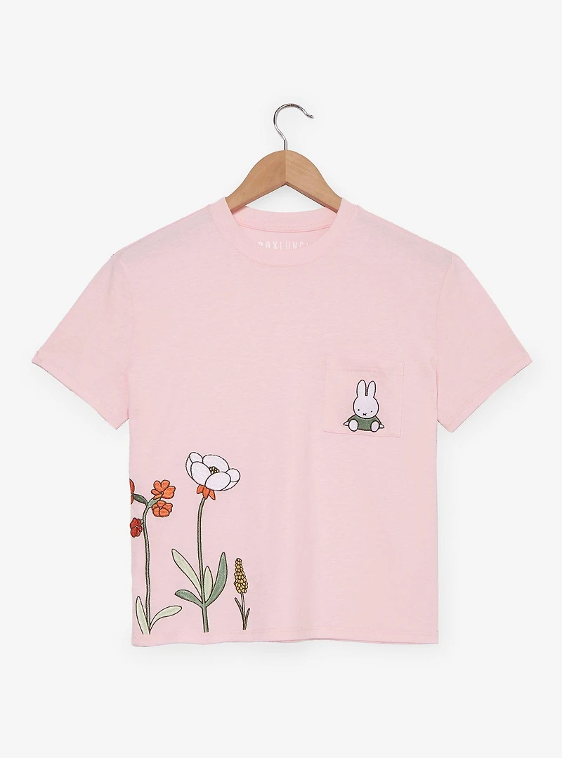 Miffy Floral Embroidered Women's T-Shirt — BoxLunch Exclusive