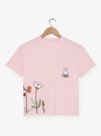 Miffy Floral Embroidered Women's T-Shirt — BoxLunch Exclusive