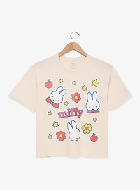 Miffy Icons Allover Print Women's Cropped T-Shirt - BoxLunch Exclusive
