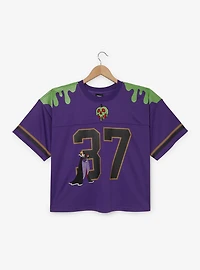 Disney Snow White And The Seven Dwarfs Evil Queen Women's Plus Cropped Football Jersey - BoxLunch Exclusive