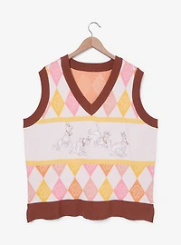 Scooby-Doo! Pastel Scooby-Doo Argyle Women's Plus Sweater Vest - BoxLunch Exclusive
