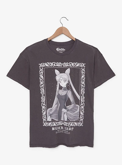 Sailor Moon Black Lady Tonal Frame Portrait T-Shirt - BoxLunch Exclusive