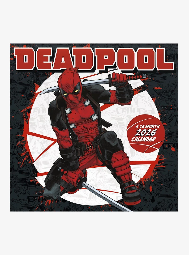 Marvel Deadpool 2026 Wall Calendar
