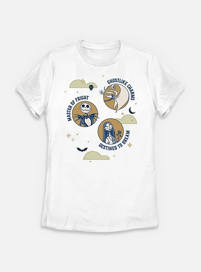 The Nightmare Before Christmas Fright Dream Ghostlike Womens T-Shirt