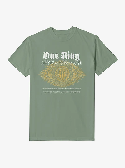 The Lord Of Rings One Ring Eye Sauron Garment Dye T-Shirt