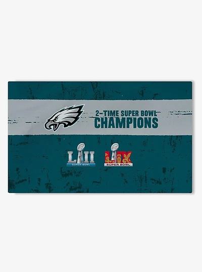 NFL 2025 Super Bowl LIX Philadelphia Eagles Multi Champ Tradition 36x62" Washable Rug