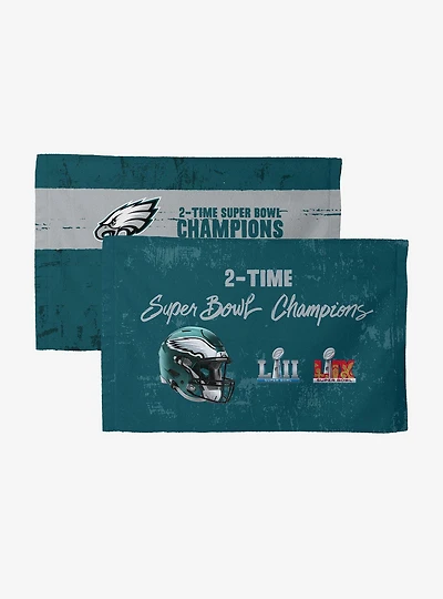 NFL 2025 Super Bowl LIX Philadelphia Eagles Multi Champ Conquerors Fan Towel 2-Pack