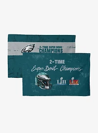NFL 2025 Super Bowl LIX Philadelphia Eagles Multi Champ Conquerors Fan Towel 2-Pack