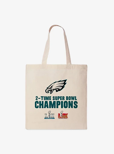 NFL 2025 Super Bowl LIX Philadelphia Eagles Multi Champ Overtime Canvas Tote