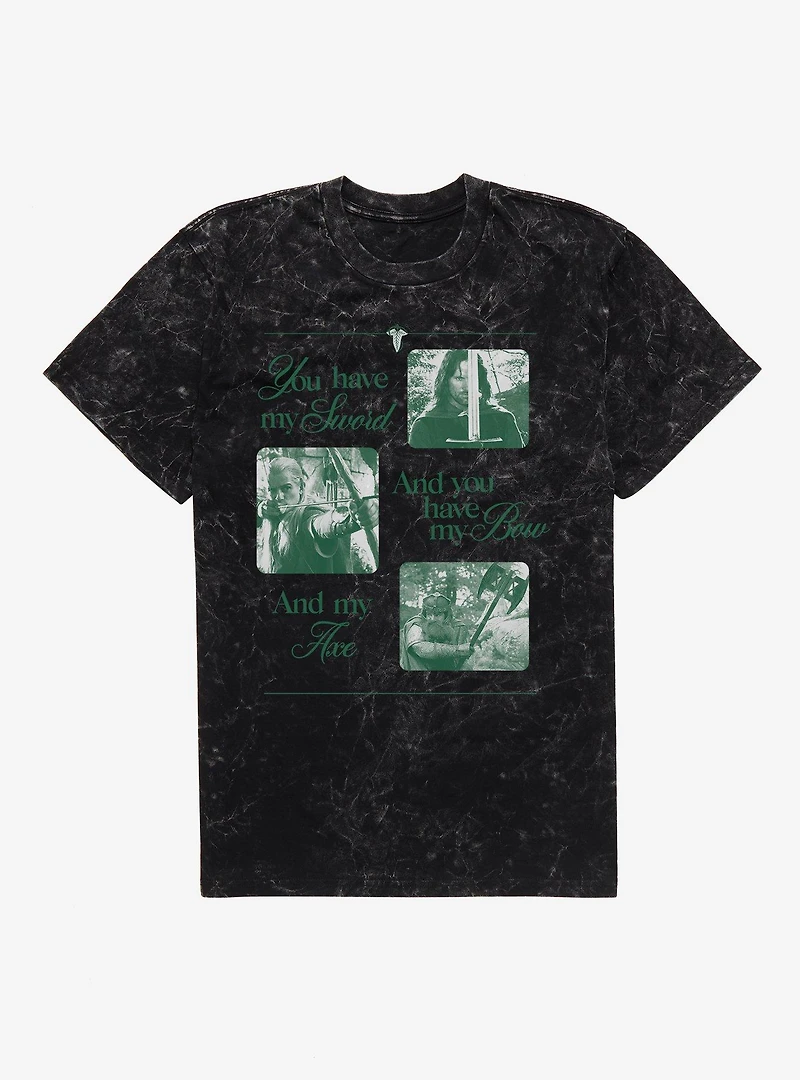 The Lord Of Rings You Have My Sword And Bow Axe Mineral Wash T-Shirt