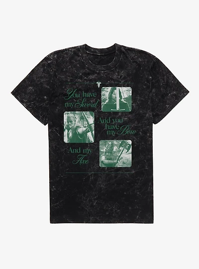 The Lord Of Rings You Have My Sword And Bow Axe Mineral Wash T-Shirt