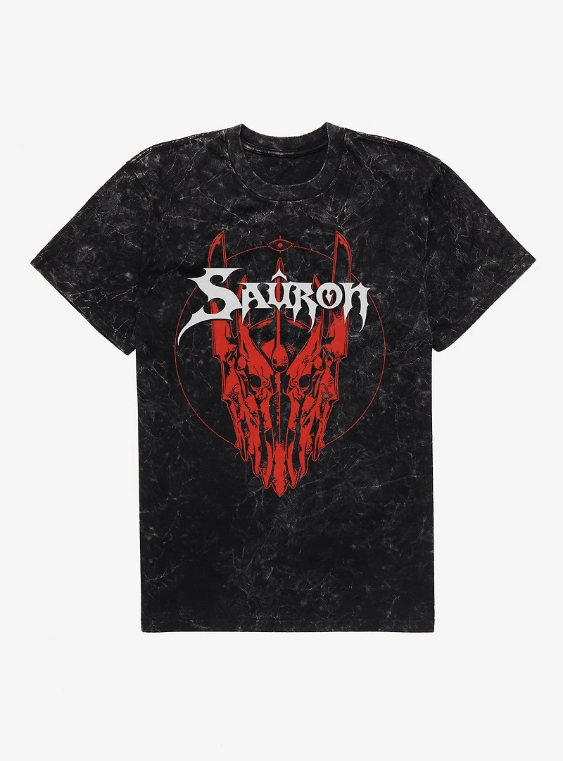 The Lord Of Rings Sauron's Helmet Mineral Wash T-Shirt