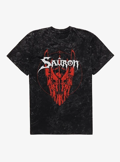 The Lord Of Rings Sauron's Helmet Mineral Wash T-Shirt