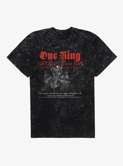 The Lord Of Rings One Ring To Rule Them All Mineral Wash T-Shirt