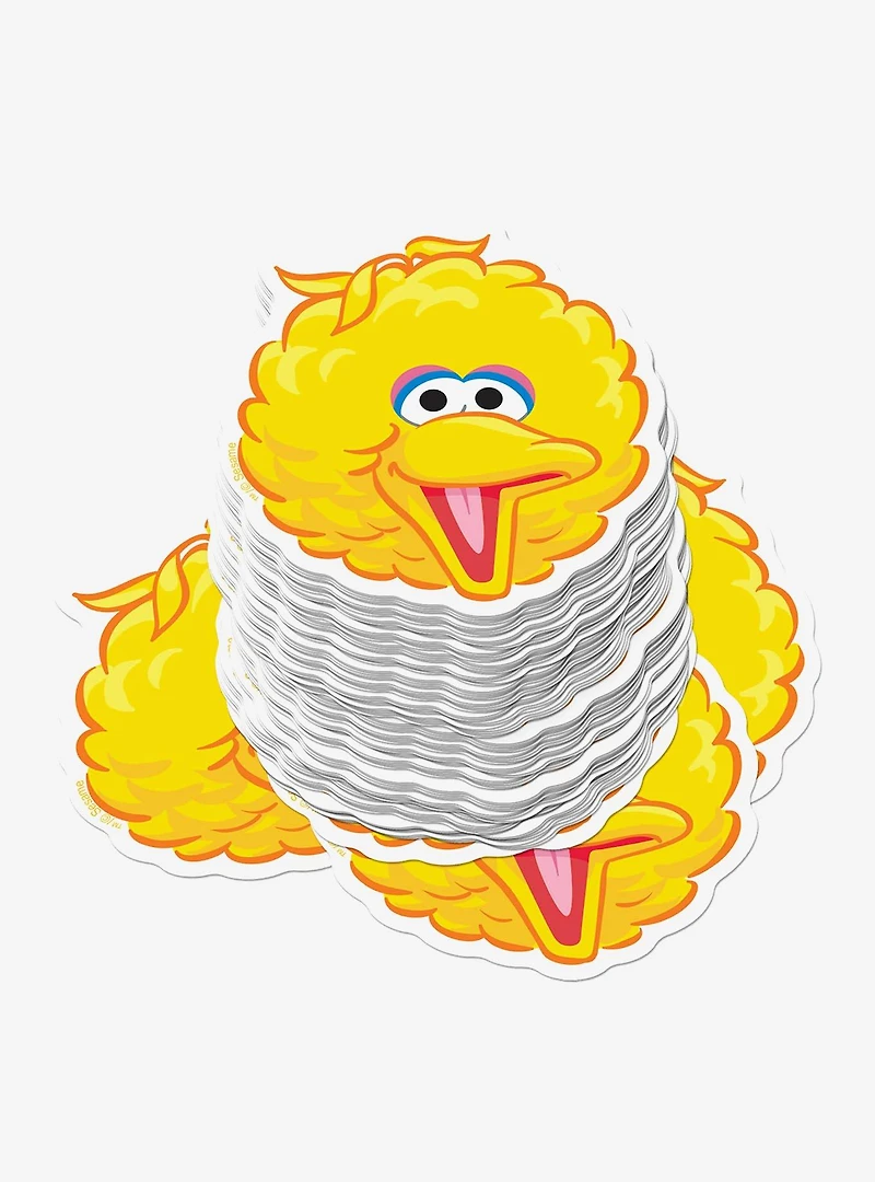 Sesame Street Big Bird Face Miscellaneous 100ct Sticker Pack