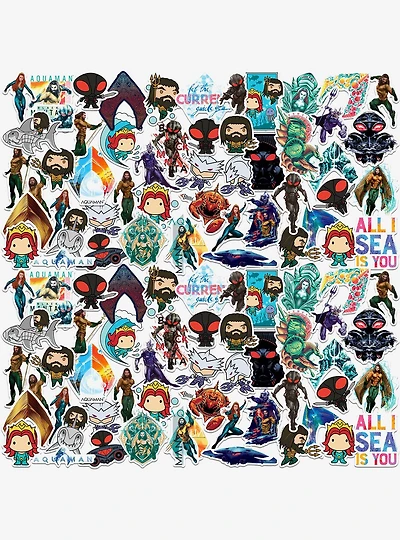 DC Comics Aquaman Movie Miscellaneous 100ct Sticker Pack