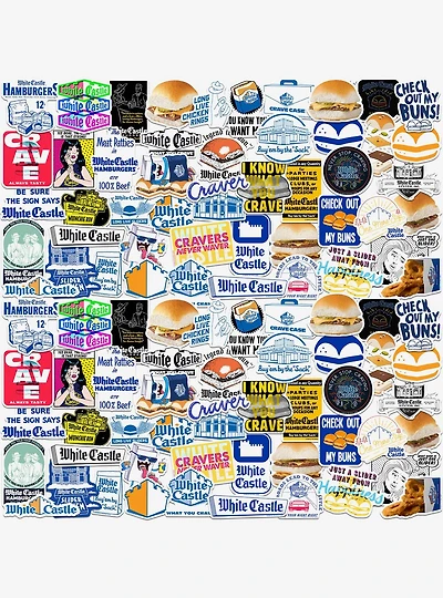 White Castle Miscellaneous 100ct Sticker Pack