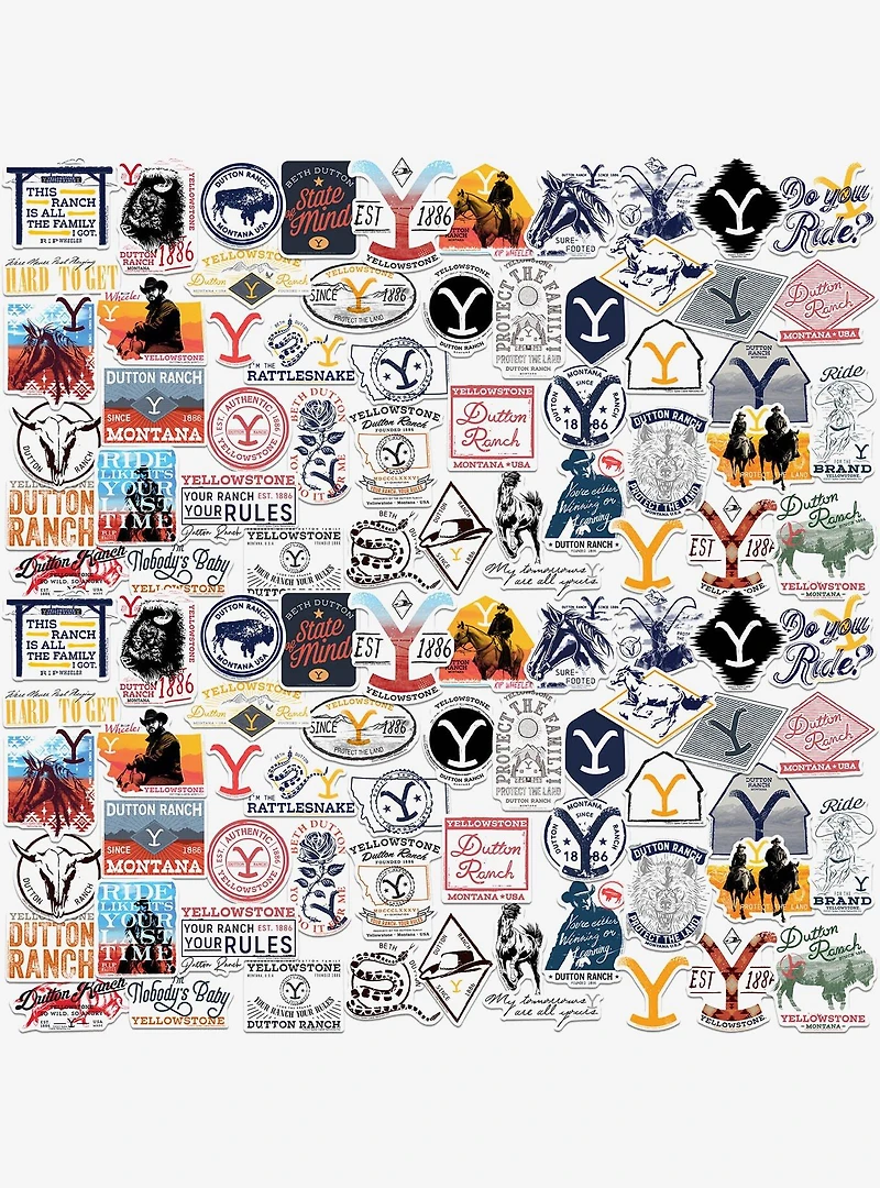 Yellowstone 2nd Variety Miscellaneous 100ct Sticker Pack