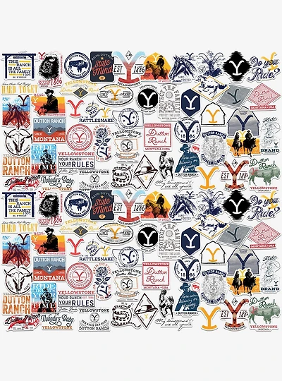 Yellowstone 2nd Variety Miscellaneous 100ct Sticker Pack