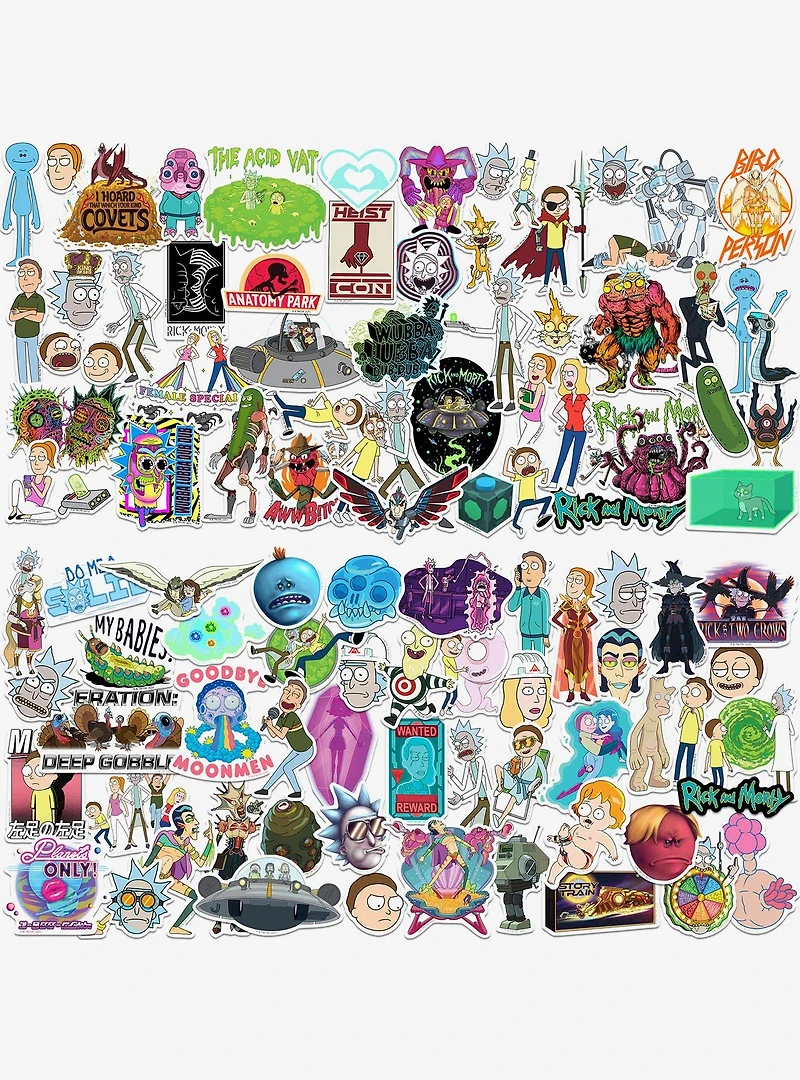 Rick and Morty Miscellaneous 100ct Sticker Pack