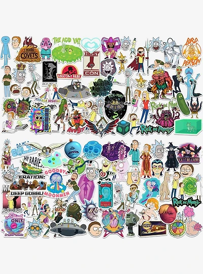 Rick and Morty Miscellaneous 100ct Sticker Pack