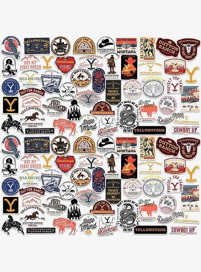Yellowstone Miscellaneous 100ct Sticker Pack
