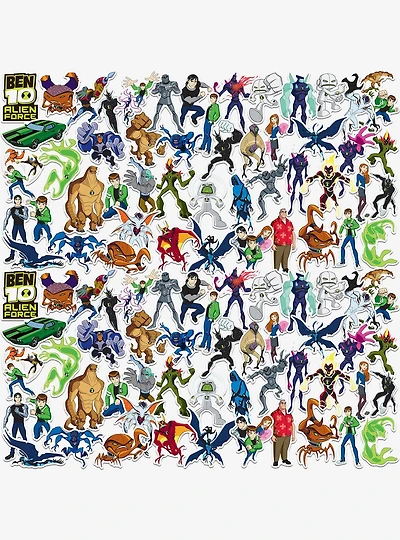 Ben 10 Alien Force Characters Miscellaneous 100ct Sticker Pack