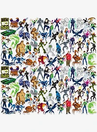 Ben 10 Alien Force Characters Miscellaneous 100ct Sticker Pack