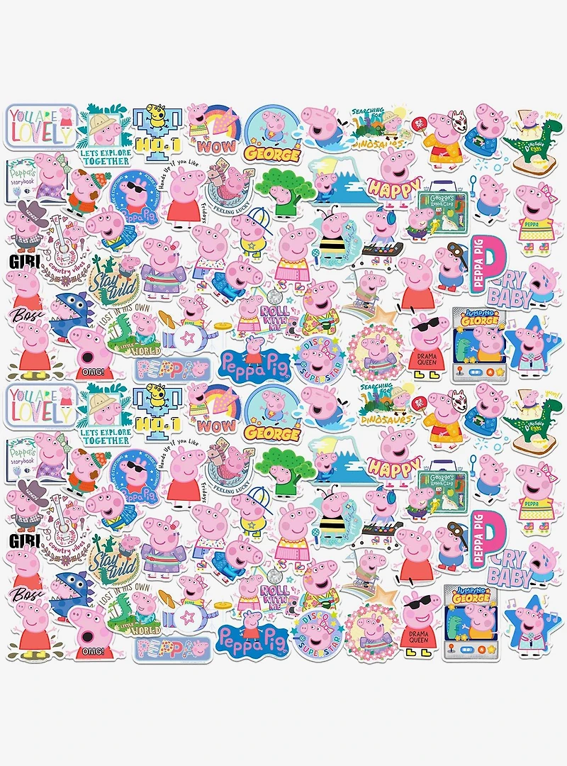 Peppa Pig Peppa Pig and George Miscellaneous 100ct Sticker Pack