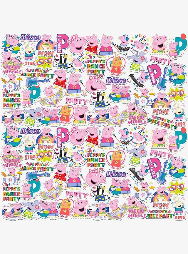 Peppa Pig Dance Party Miscellaneous 100ct Sticker Pack