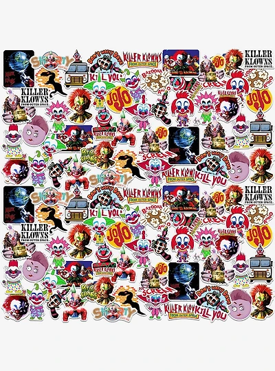 Killer Klowns From Outer Space S Miscellaneous 100ct Sticker Pack