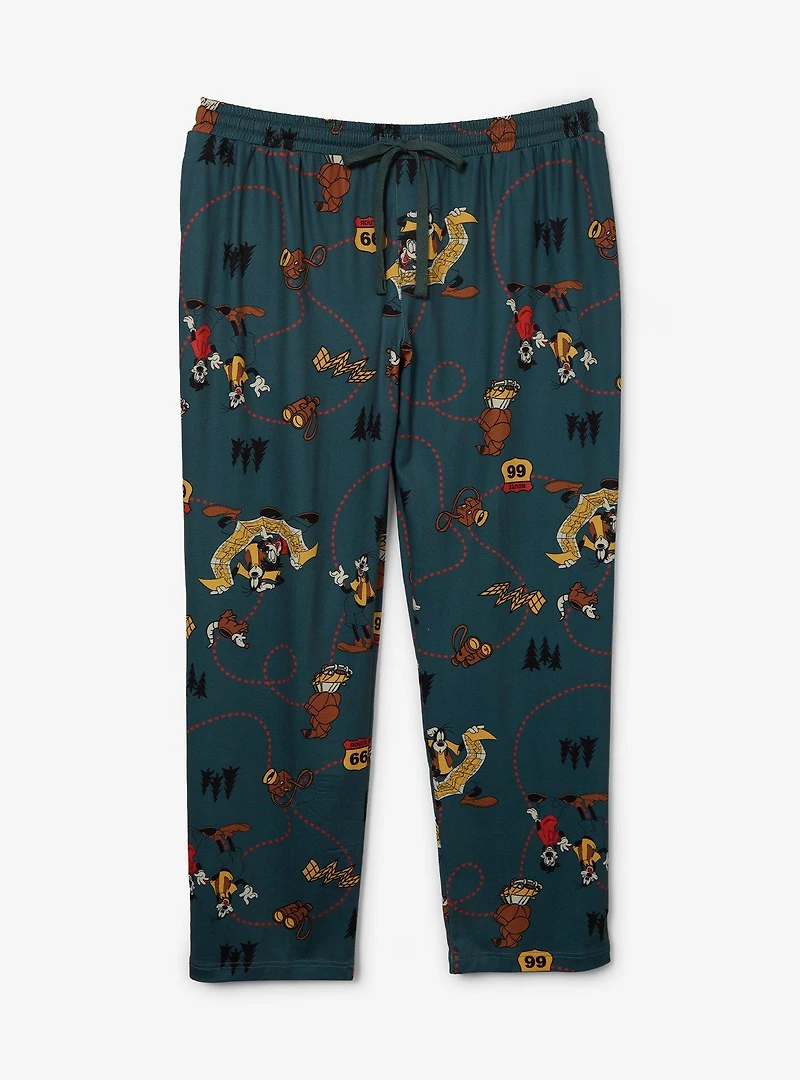 Disney A Goofy Movie Max & Road Trip Allover Print Women's Plus Sleep Pants - BoxLunch Exclusive