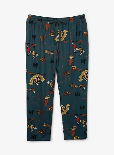 Disney A Goofy Movie Max & Road Trip Allover Print Women's Plus Sleep Pants - BoxLunch Exclusive