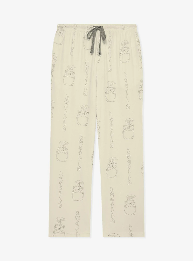 Studio Ghibli® My Neighbor Totoro Beige Allover Print Plus Sleep Pants — BoxLunch Exclusive
