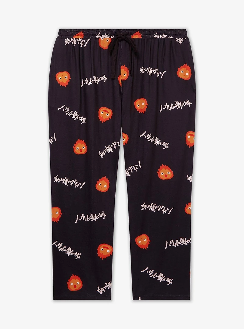 Studio Ghibli® Howl's Moving Castle Calcifer Allover Print Women's Plus Sleep Pants— BoxLunch Exclusive