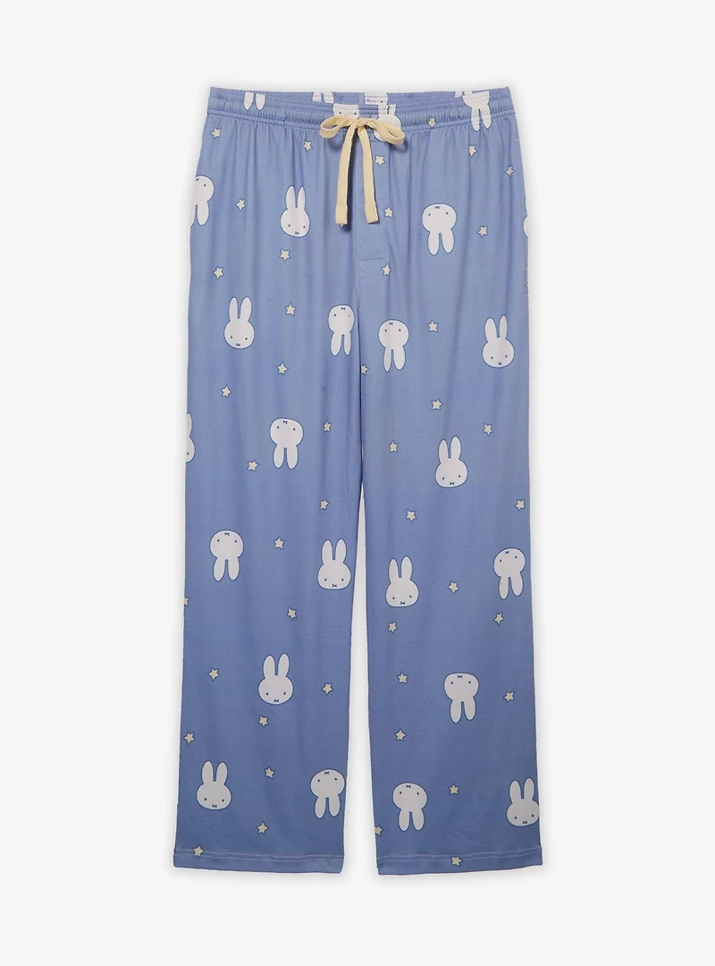 Miffy Face & Stars Allover Print Sleep Pants - BoxLunch Exclusive